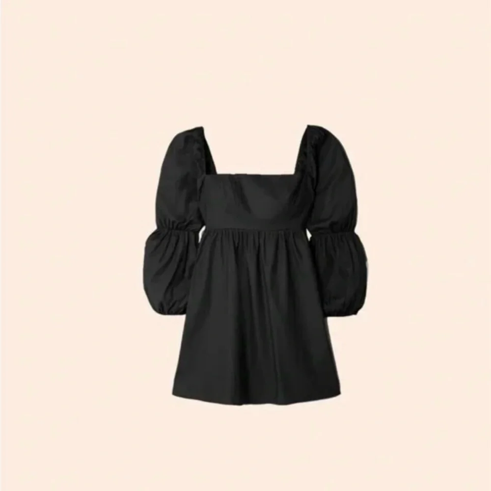 Reformation Michaela dress black long sleeve size 4 mini dress - Picture 5 of 8